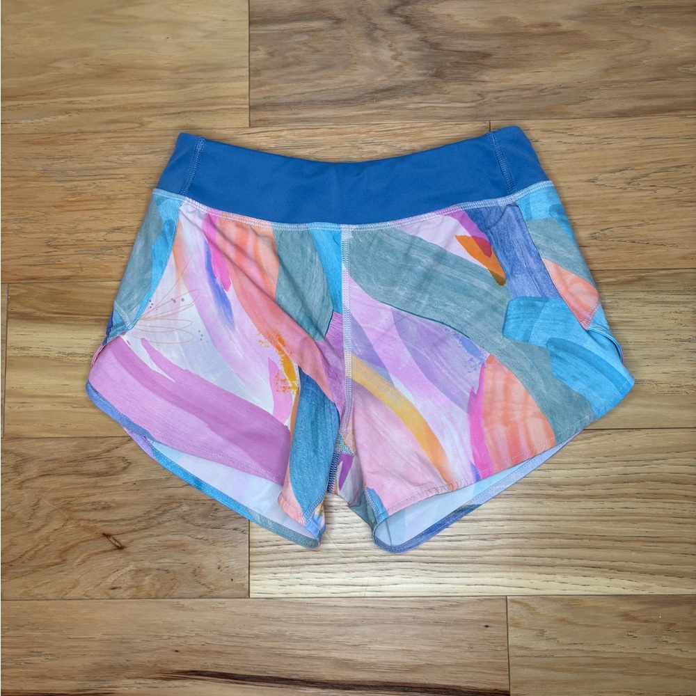 Athleta G!rl Girl Run the World 3” Short Multicolor Athletic Size 8 - 10